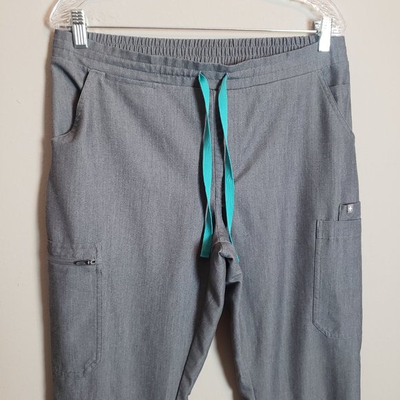 Figs Graphite Yola Skinny Straight Leg Scrub Pants Medium - Picture 2 of 7